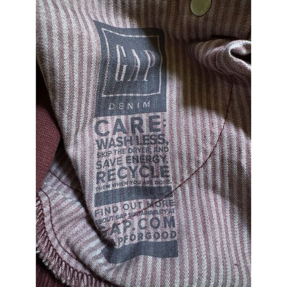 GAP Vintage Flare High Rise Corduroy Pants 29/8R Burgundy 29 Inseam - Picture 5 of 6